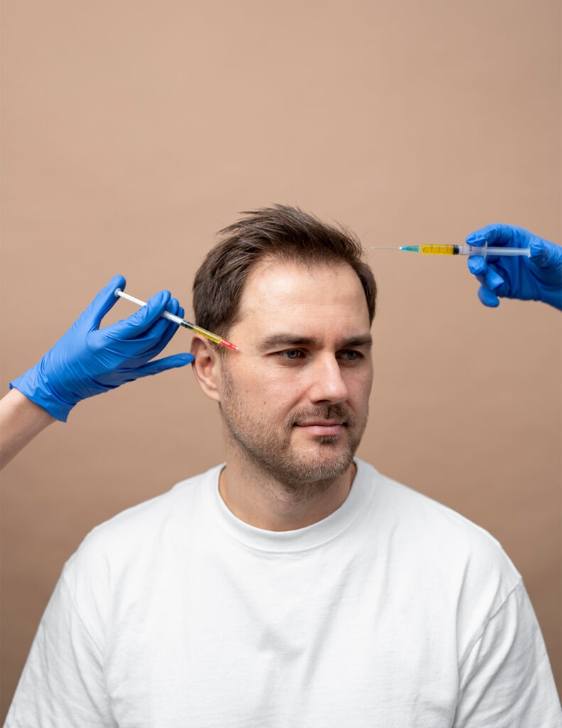 hair restoration care, facial injection session, chicago