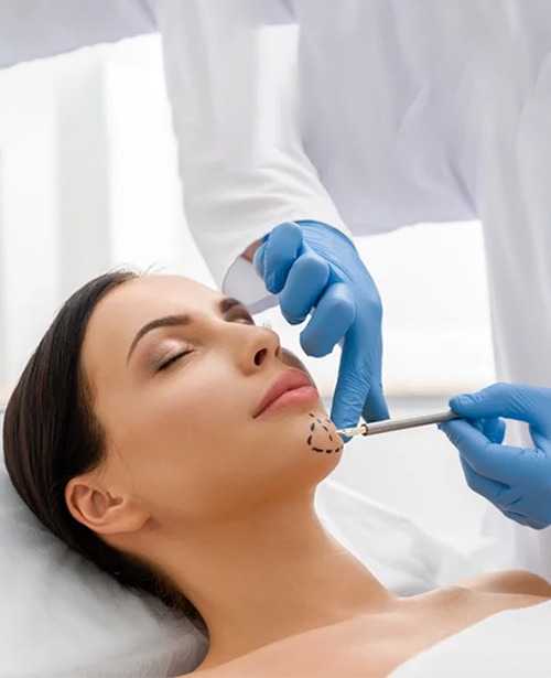 plastic surgery oak brook, chin marking session